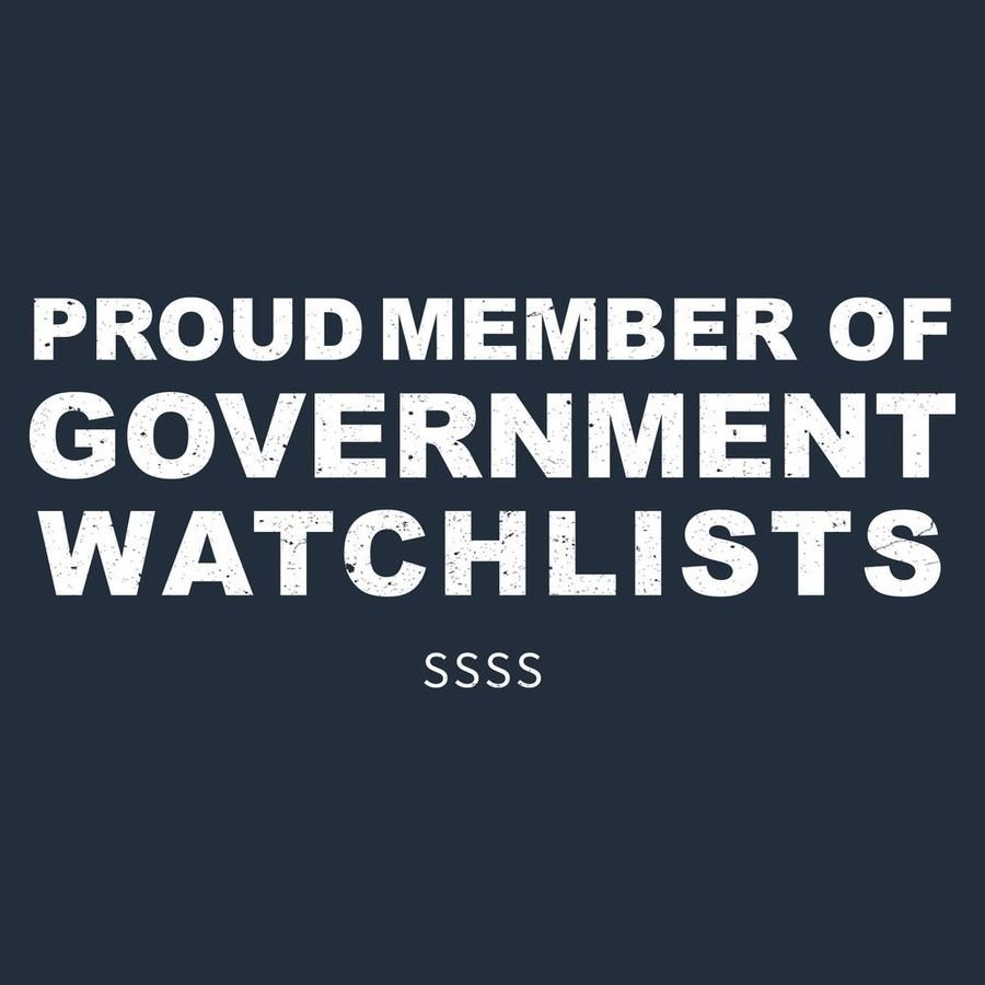 Government Watchlists T-Shirt - Midnight Navy
