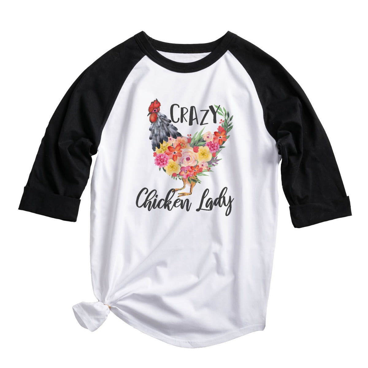 Crazy Chicken Lady Floral Adult Sports Jersey