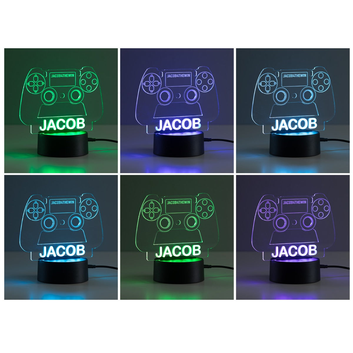 Game Controller Personalized Acrylic LED Night Light