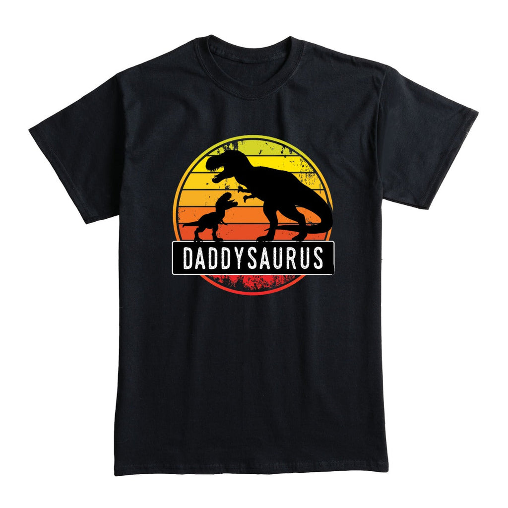 Daddysaurus One Kid Adult Black T-Shirt