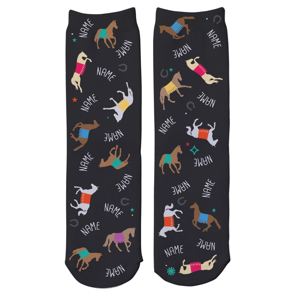 Chasing My Dreams Horse Personalized Adult Crew Socks