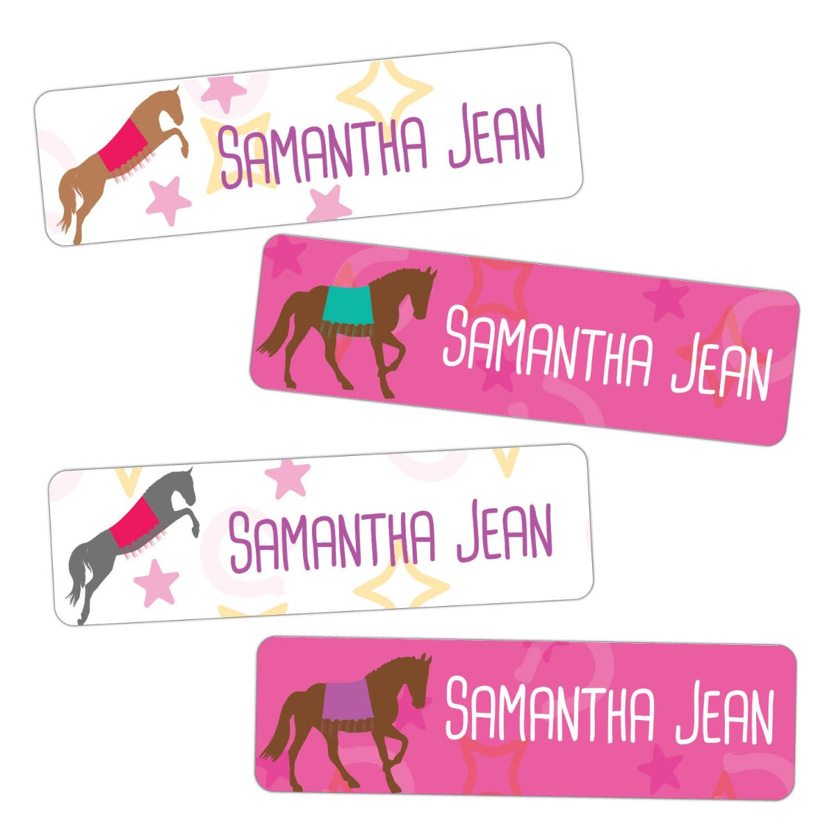 Horse Personalized Weather Resistant Labels - 80 Count