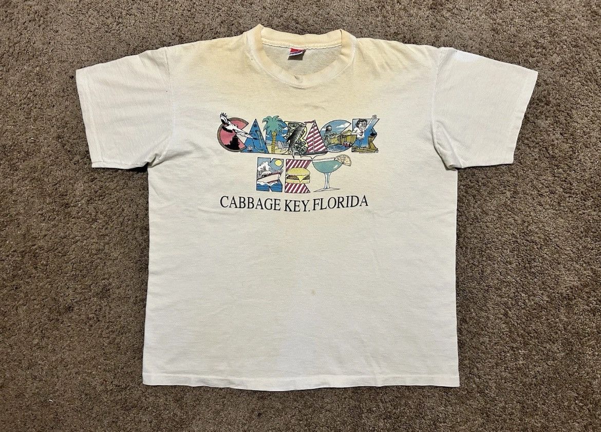 Vintage Vtg 90s Thrashed Cabage Key Florida T Shirt Xl Hoodie Sweatshirt | PrintMintTees.com