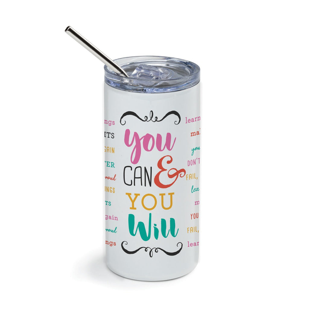 Teacher Affirmation Stainless Steel Tumbler with Straw
