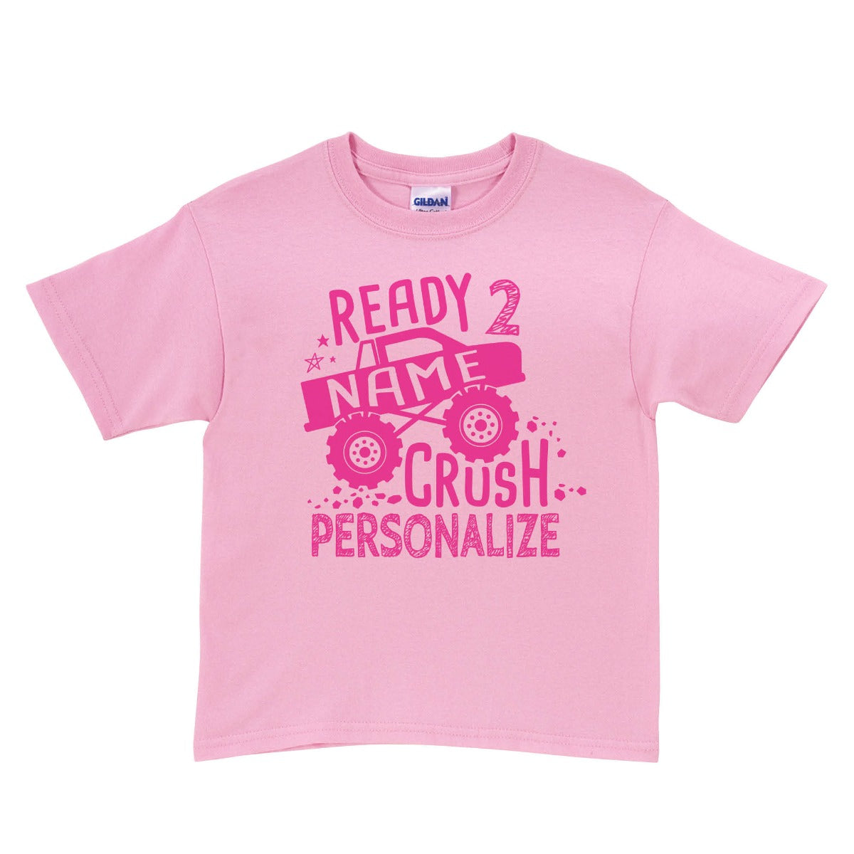 Ready 2 Crush School Personalized Pink T-Shirt