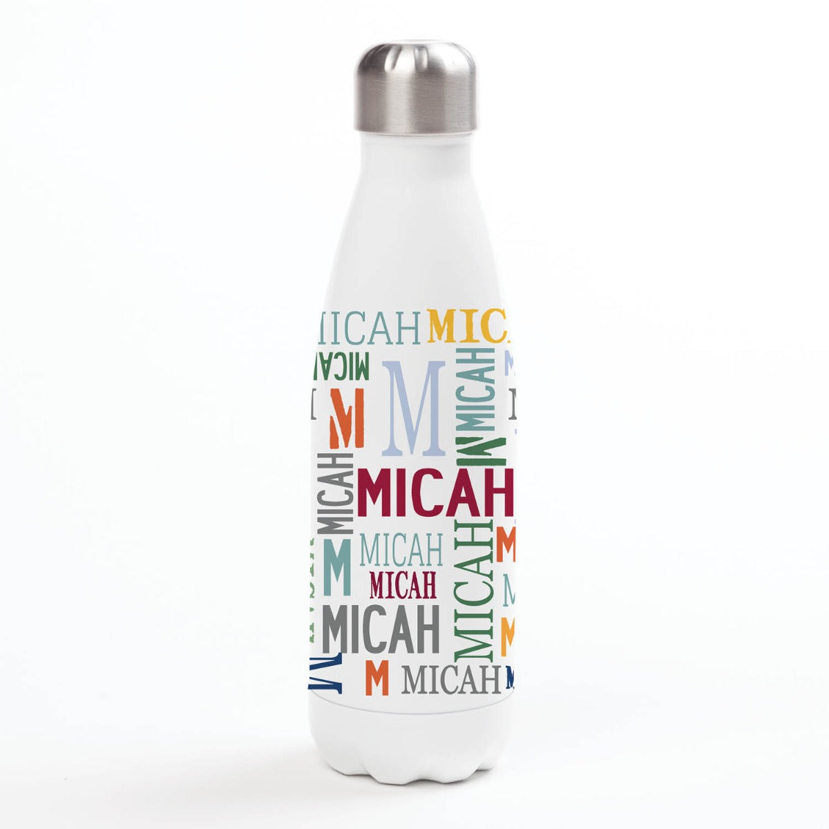 Boy's Pattern Personalized Stainless Steel Water Bottle