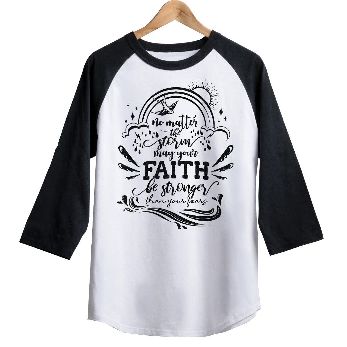 May Your Faith Be Stronger Than Your Fears Adult Black Sports Jersey
