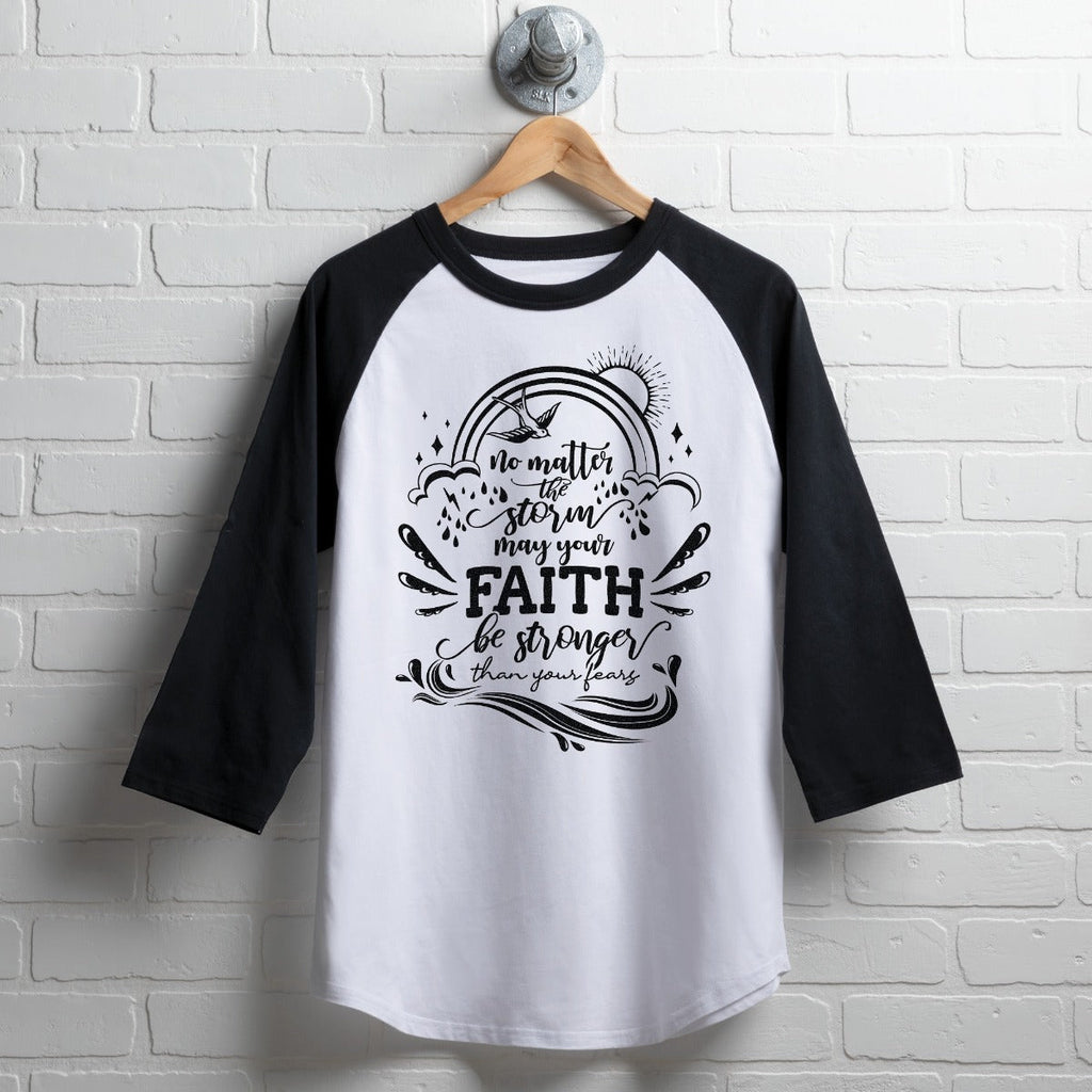 May Your Faith Be Stronger Than Your Fears Adult Black Sports Jersey
