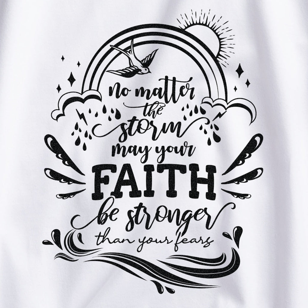 May Your Faith Be Stronger Than Your Fears Adult Black Sports Jersey