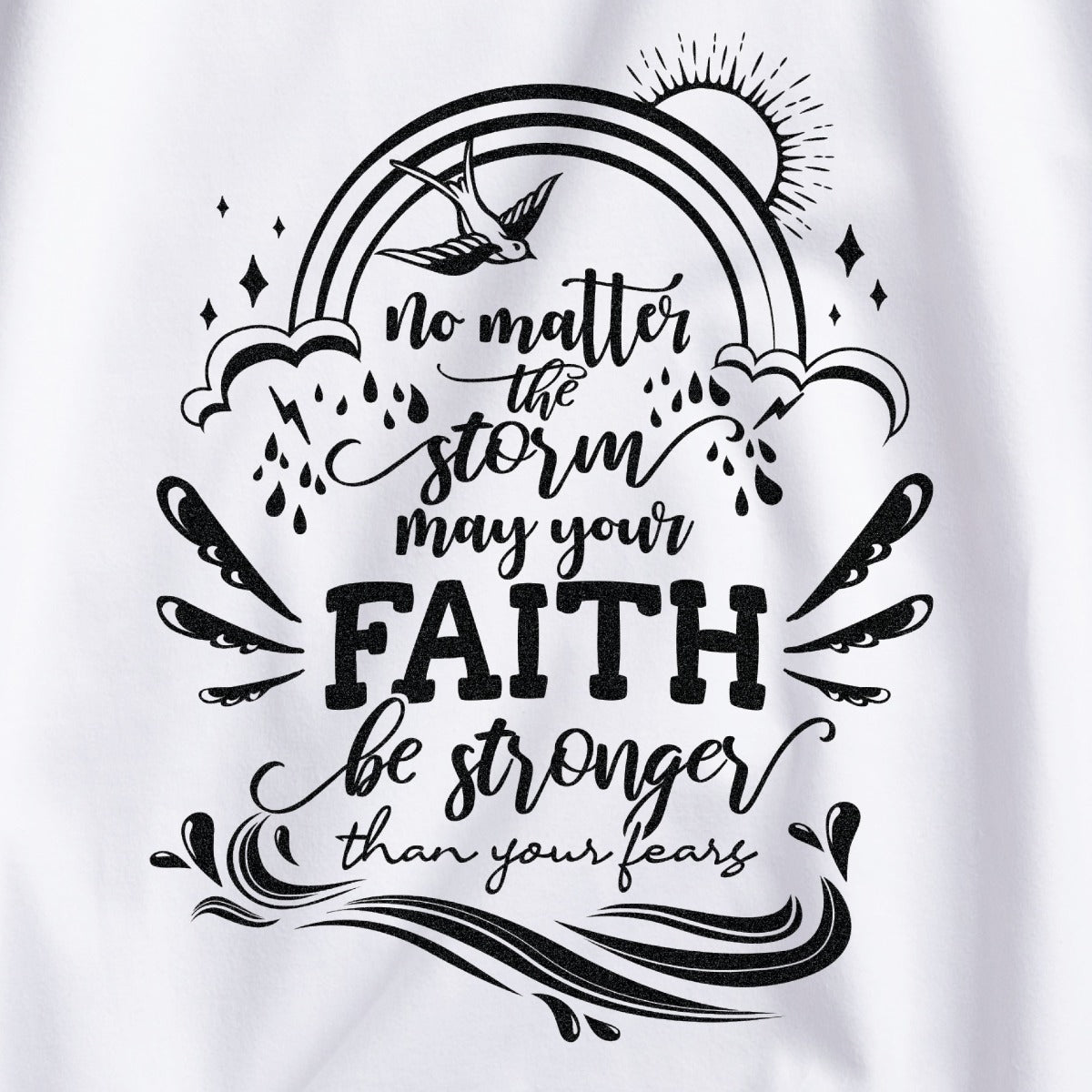 May Your Faith Be Stronger Than Your Fears Adult Black Sports Jersey