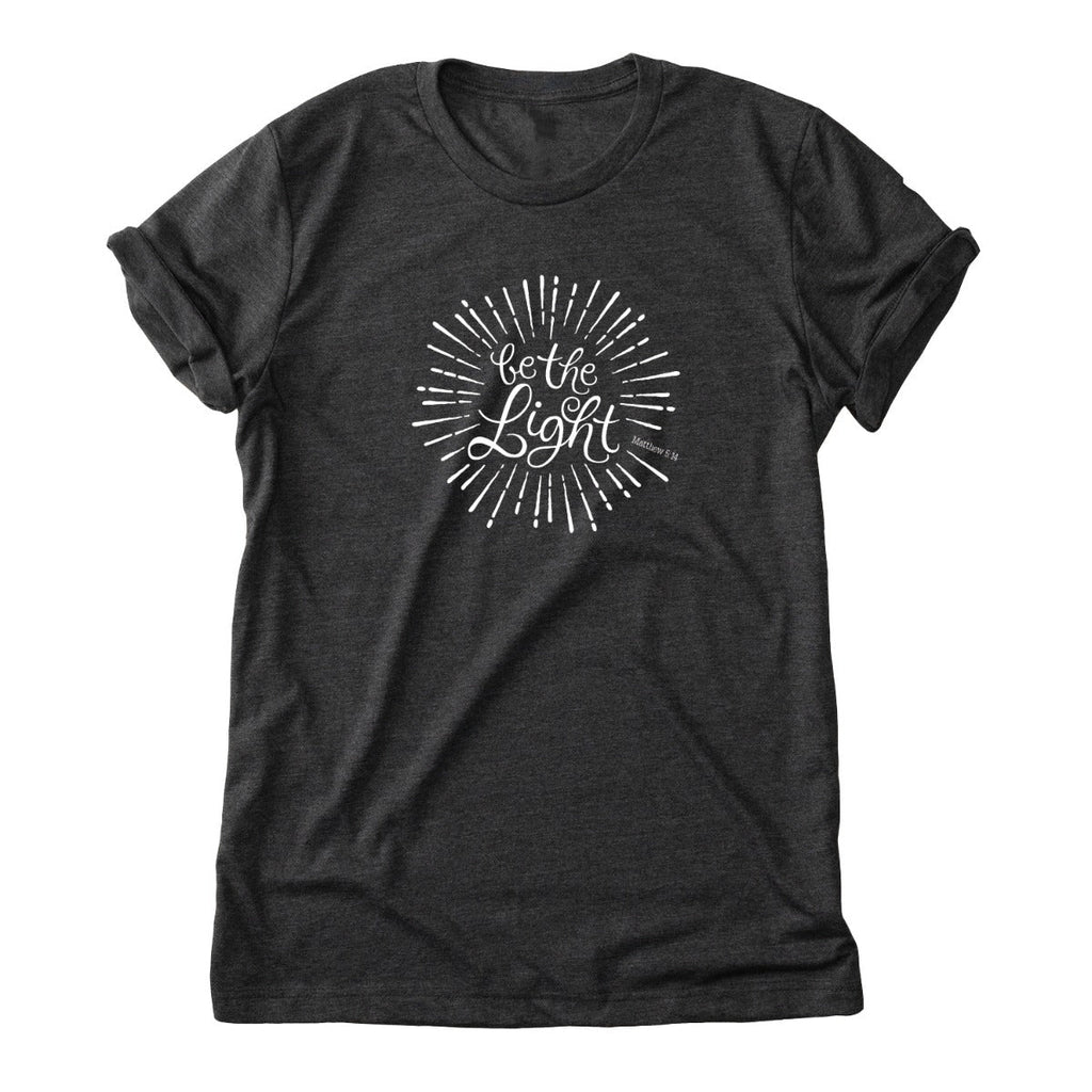 Be The Light Gray Adult T-Shirt
