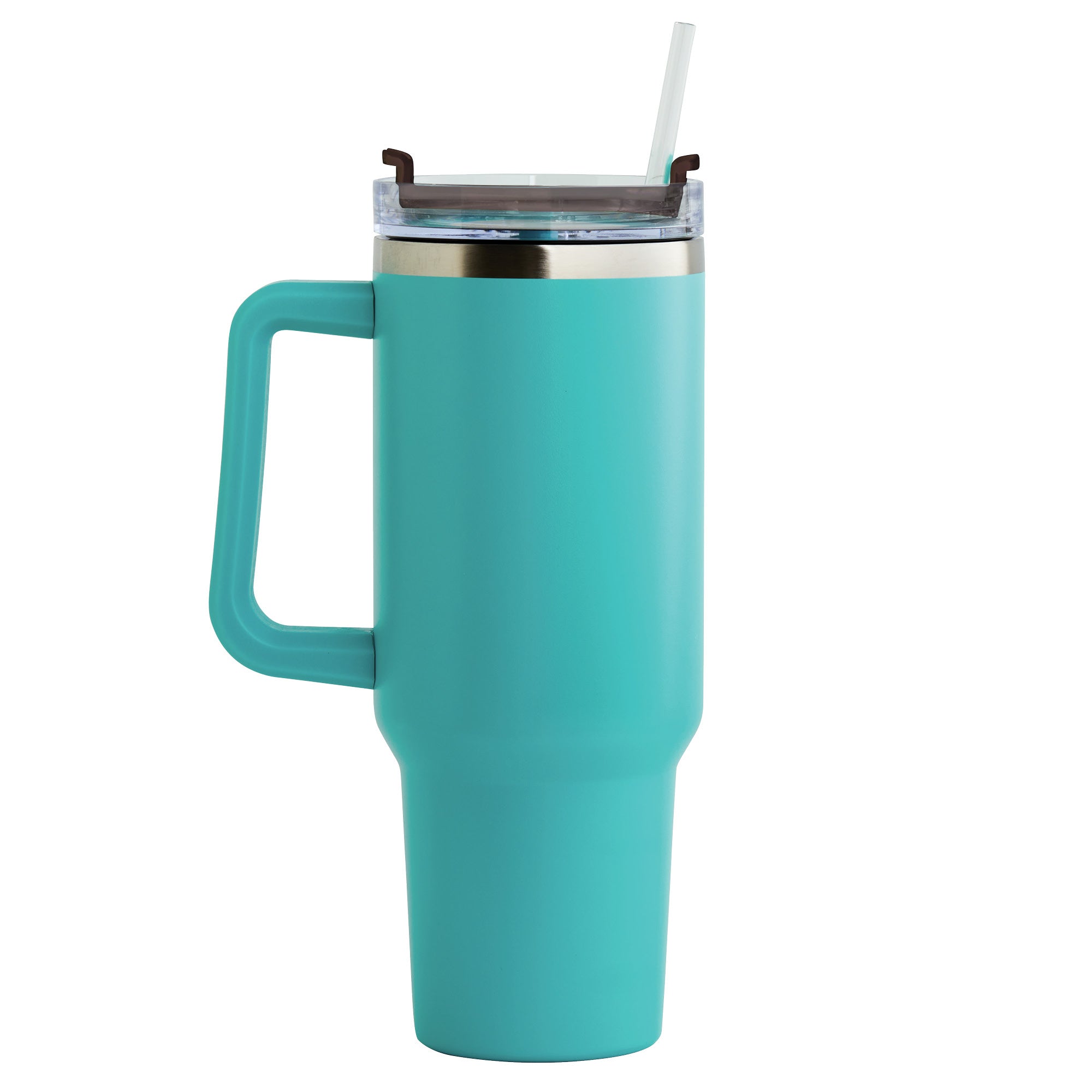 Block Name Aqua Stainless Steel 40 Oz Travel Mug with Handle