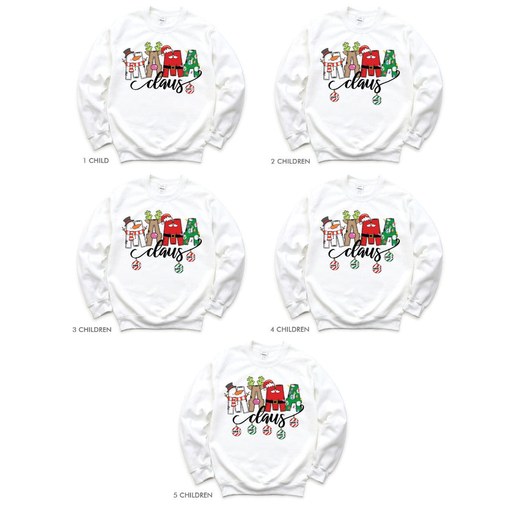 Mama Claus Adult White Sweatshirt - 1 Child