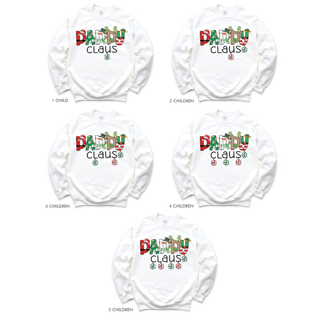 Daddy Claus Adult White Sweatshirt - 1 Child