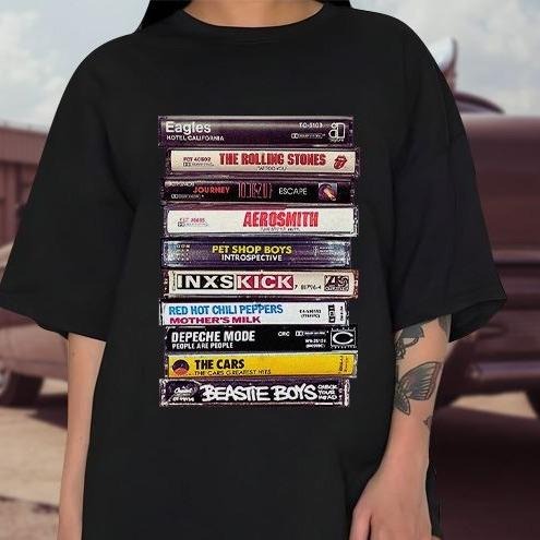 80's Rock Cassette Shirt, Vintage Rock Band Shirt, Old School Music Band Shirt Hoodie Sweatshirt | PrintMintTees.com