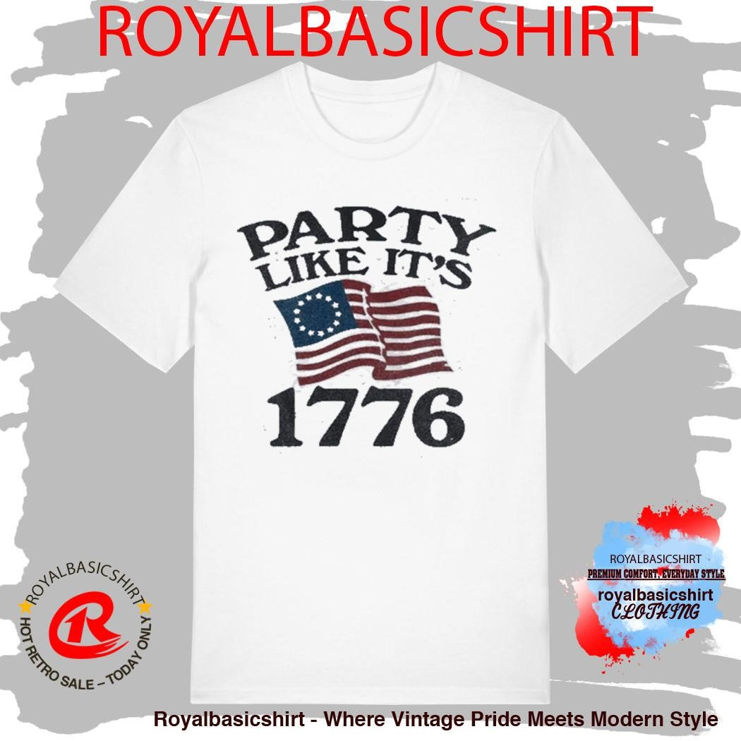 80th Party Like It’S 1776 American Flag T-Shirt