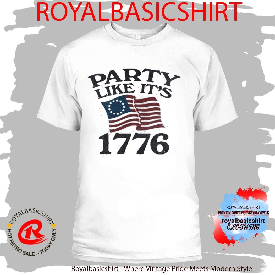 80th Party Like It’S 1776 American Flag T-Shirt