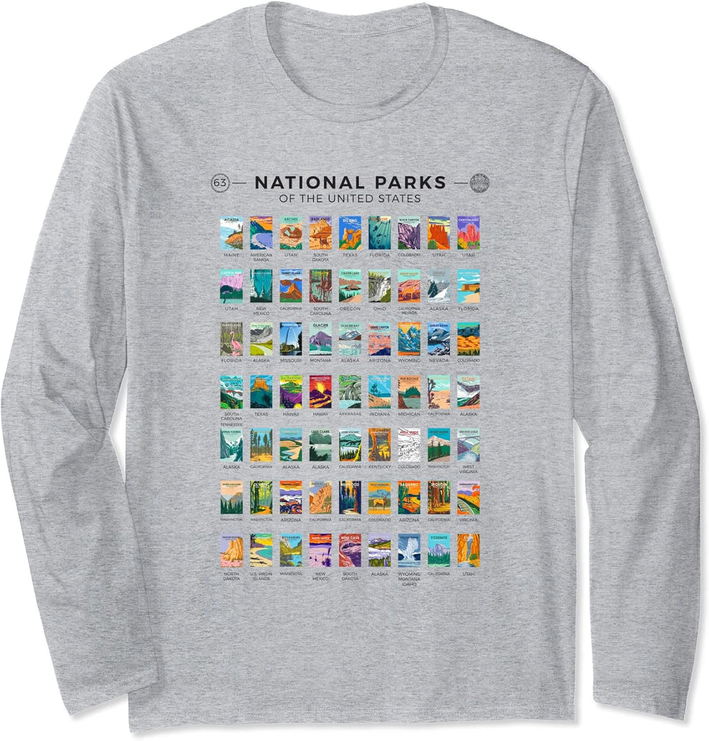 National Parks of the US Merch Apparel Designs