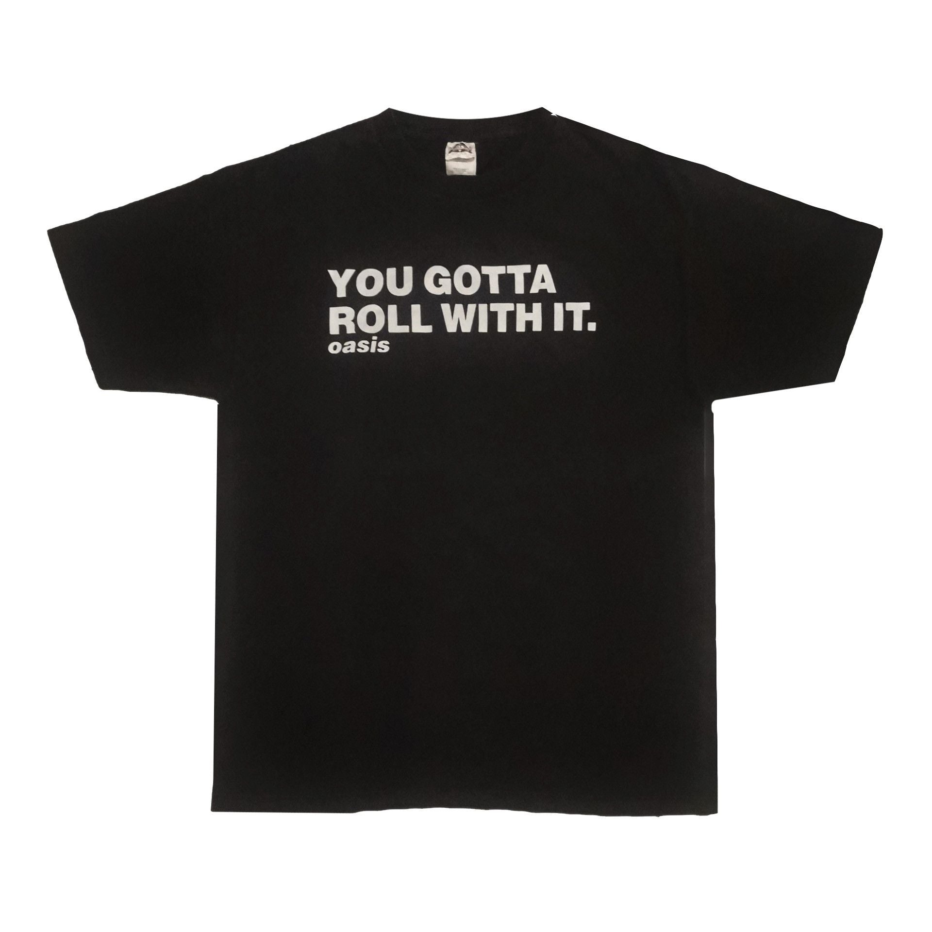 Band Tees Oasis T Shirt Y2k Roll With It Britpop Radiohead Shoegaze Hoodie Sweatshirt | PrintMintTees.com