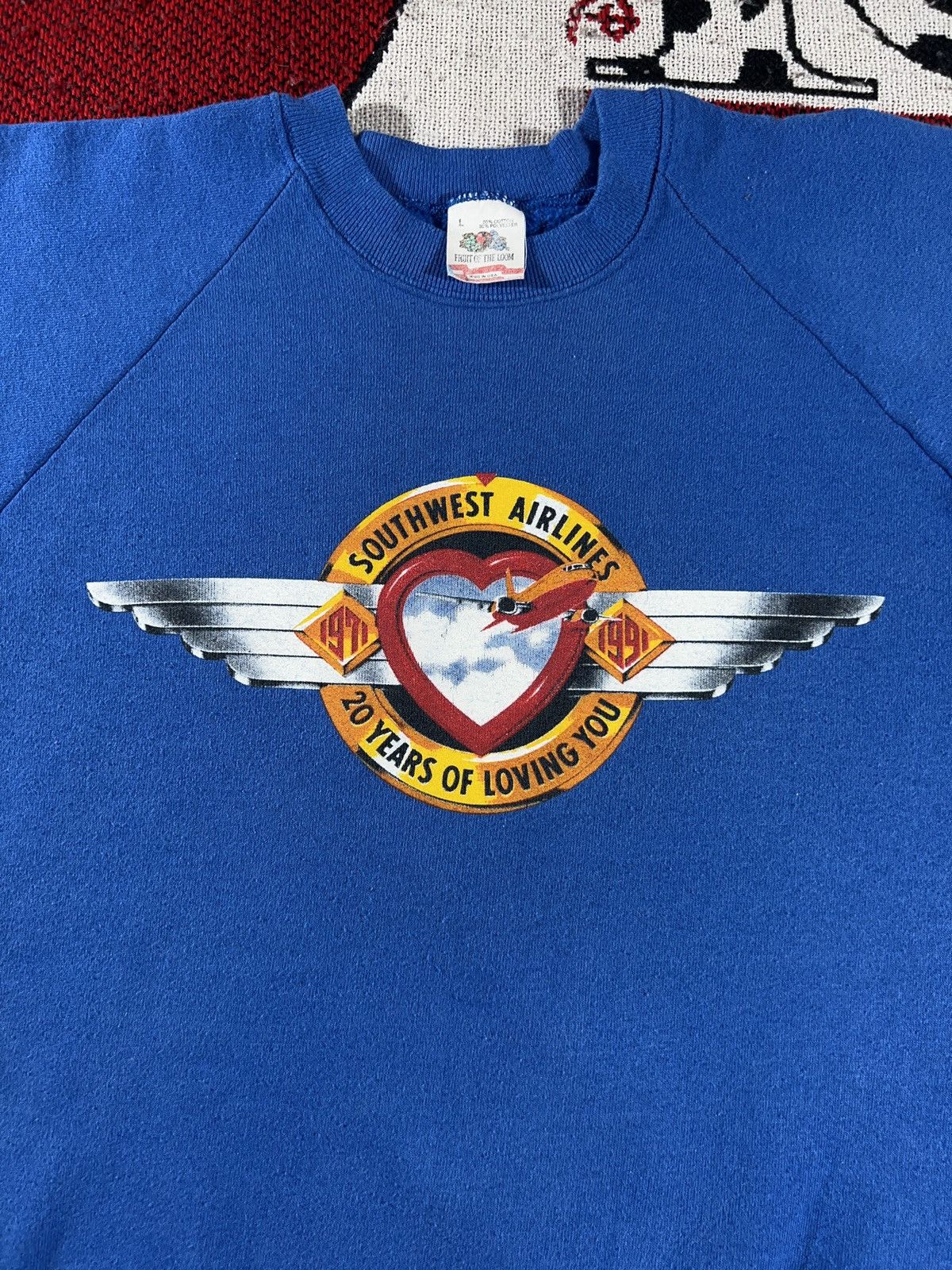 Vintage 90 S Southwest Airlines Chrome Graphic Sweatshirt Shirt Hoodie | PrintMintTees.com