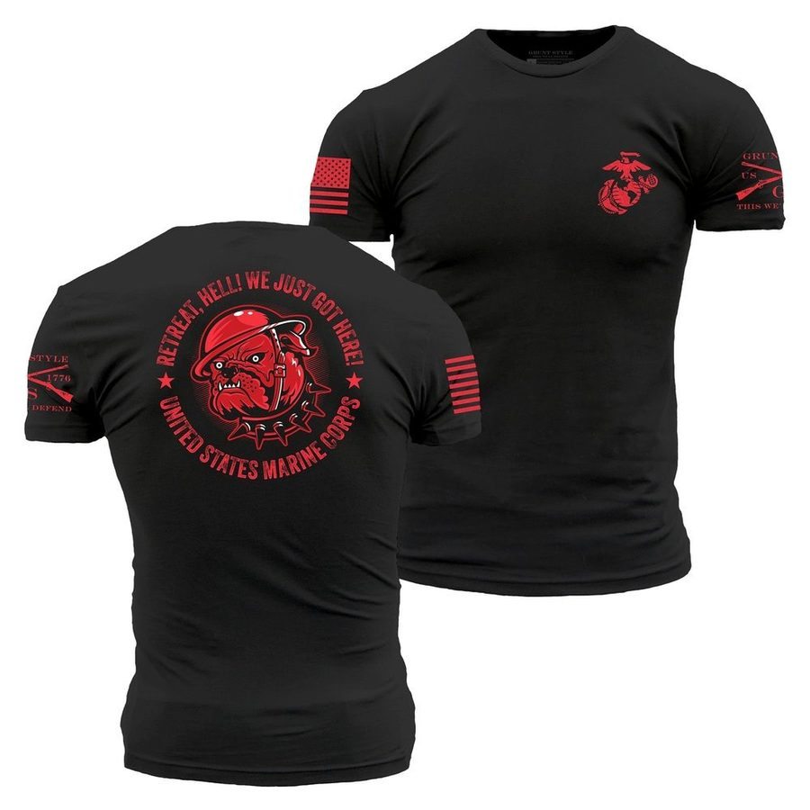USMC - Retreat, Hell T-Shirt - Black