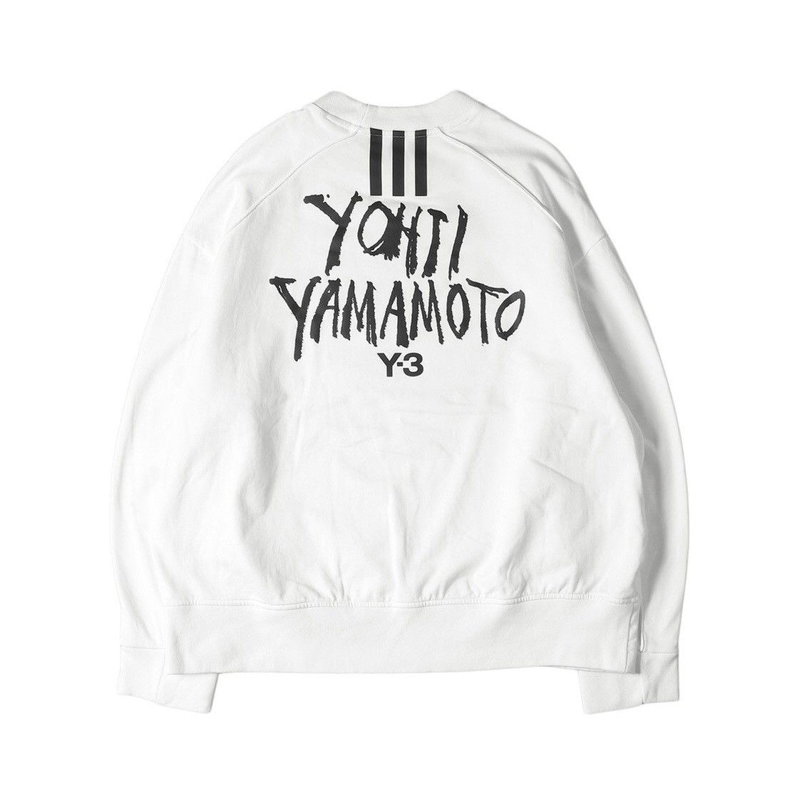 3 Y 3 Signature Graphic Crewneck Sweatshirt White Xs Shirt Hoodie | PrintMintTees.com