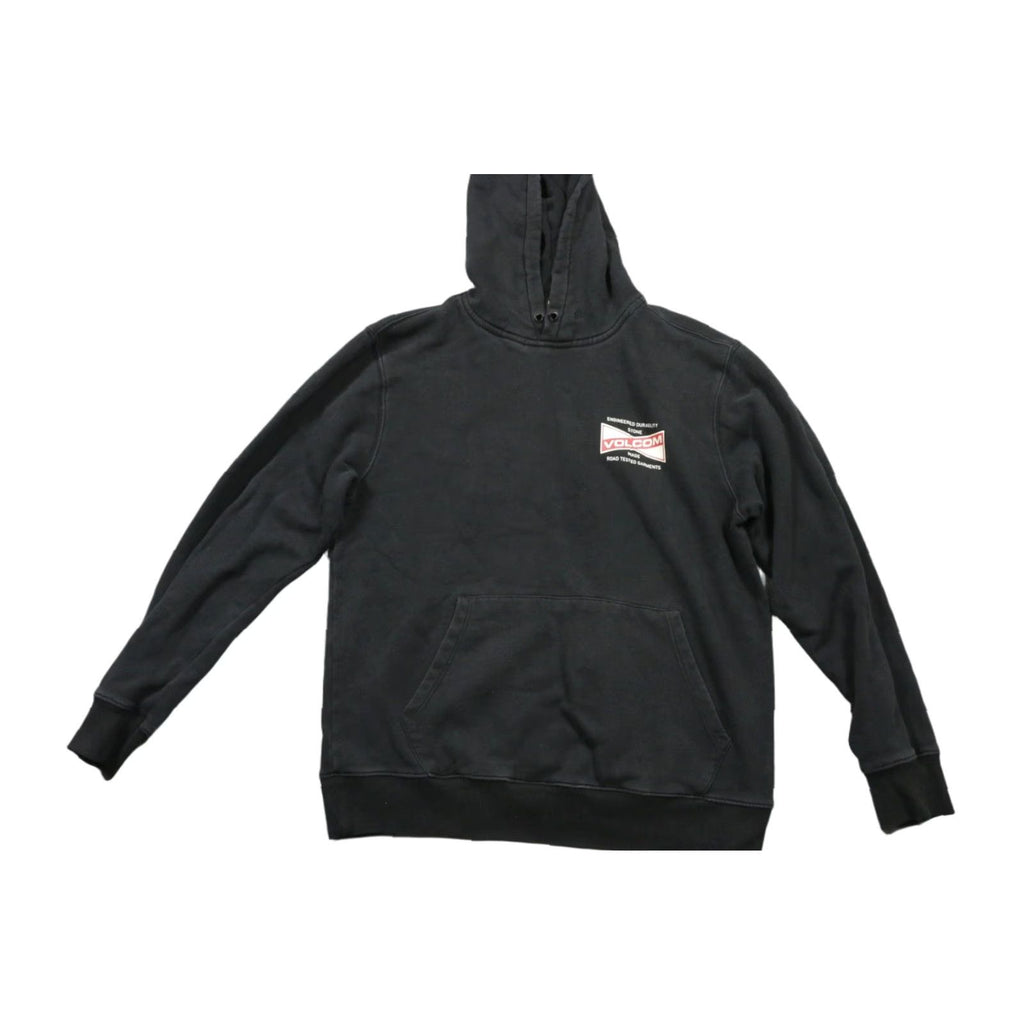 Volcom Hoodie Mens M Black Pullover Sweatshirt Graphic Logo Hooded Pockets Shirt | PrintMintTees.com