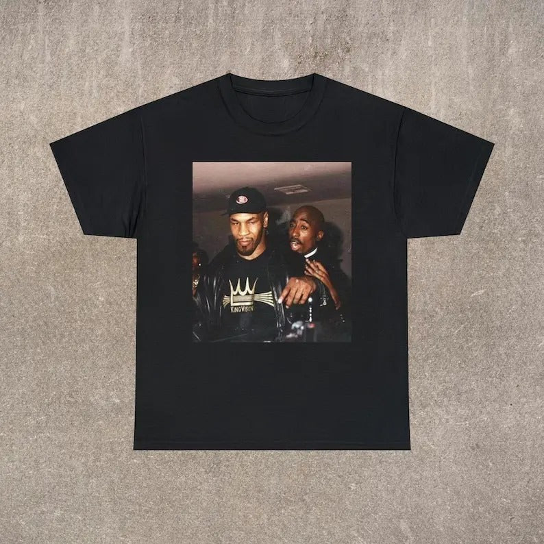 90's Hip Hop T-shirt  Mike Tyson with 2Pac  Vintage Rapper Tee  Unisex  Classic Fit  Rap Music Merch Hoodie Sweatshirt