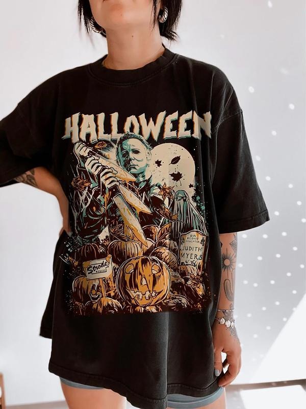 90s Horror Movie Shirt Halloween Vintage Summerween Retro Michael Myers Vintage Halloween Halloween T-Shirts, Hoodie, Sweatshirt