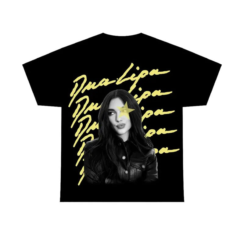 90s Music shirt Yellow Star Dua L Shirt, Gift Fans Tee Hoodie, Sweatshirt | PrintMintTees.com