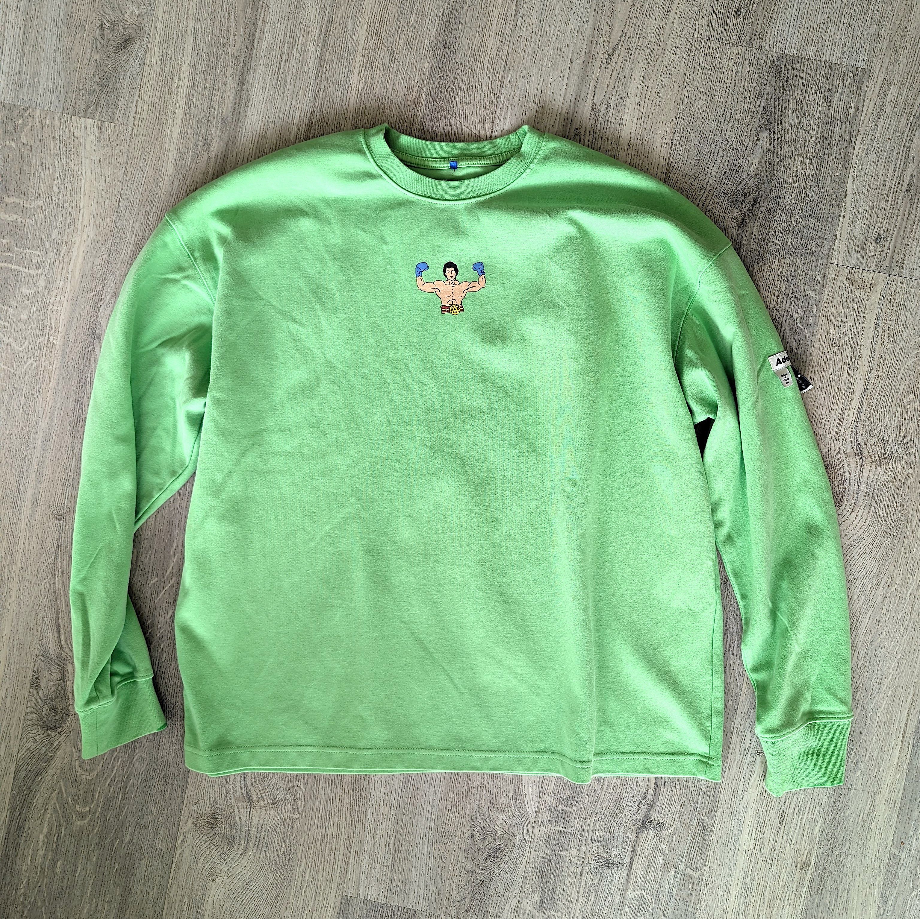 Error Rare Ader Error F W 2019 Boxer Graphic Sweatshirt Green Shirt Hoodie | PrintMintTees.com
