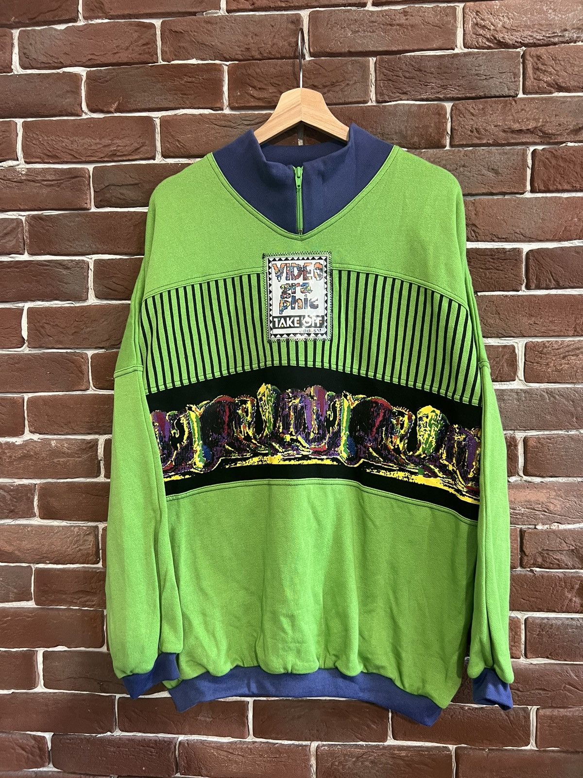 Vintage 80s Adidas Take Off Video Graphic Sweatshirt Crewnec Shirt Hoodie | PrintMintTees.com
