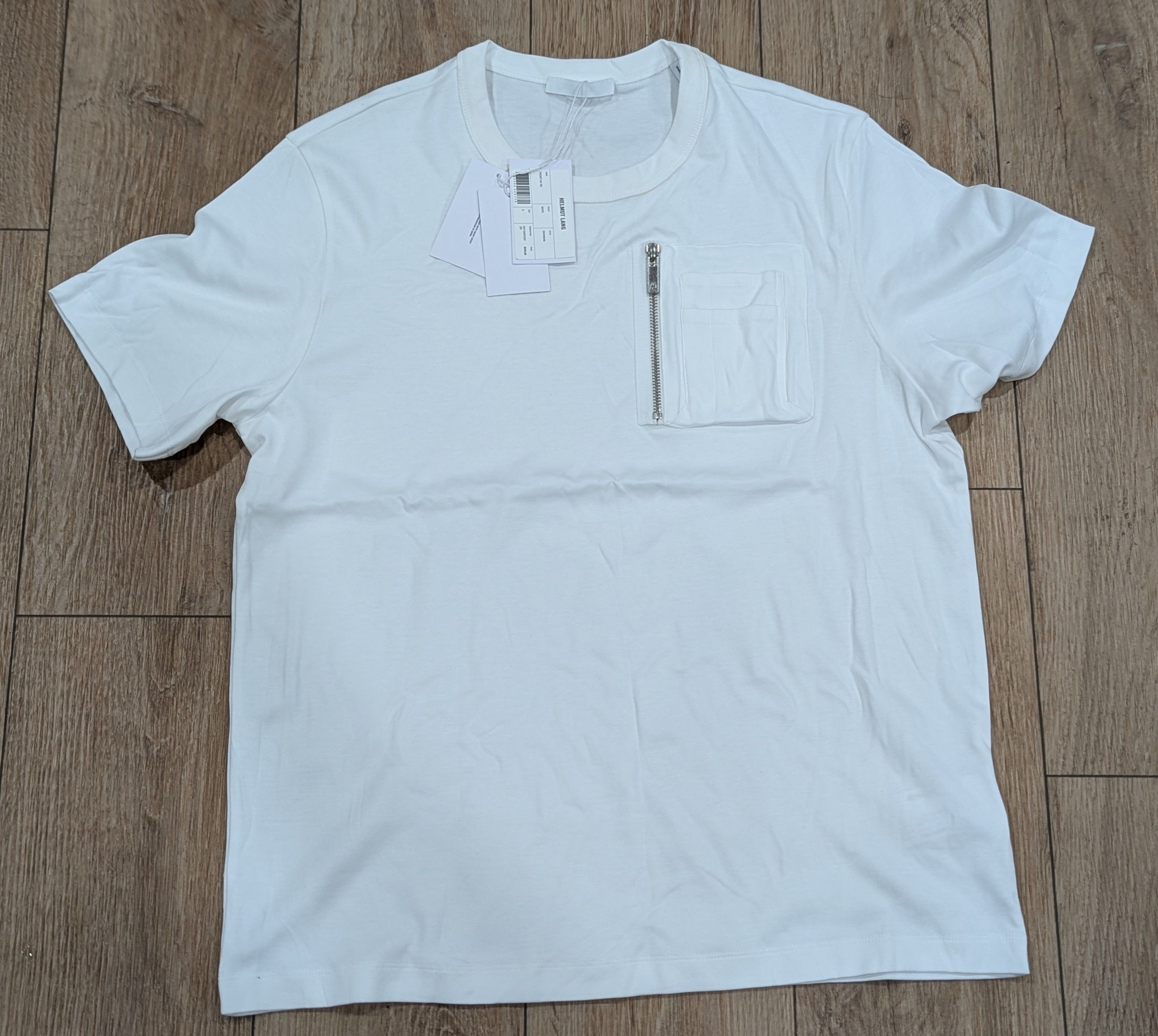 Lang Helmut Lang Cotton Graphic Crewneck T Shirt White Small Hoodie Sweatshirt | PrintMintTees.com