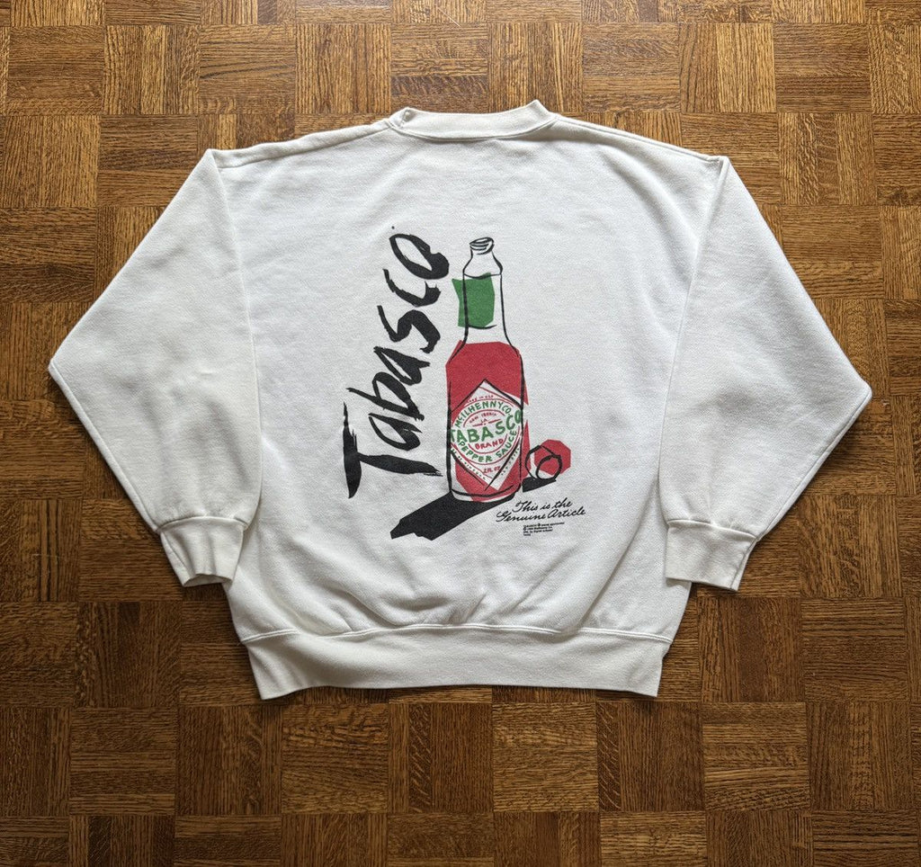 Vintage 90s Tabasco Hot Sauce Graphic Crewneck Sweatshirt Shirt Hoodie | PrintMintTees.com