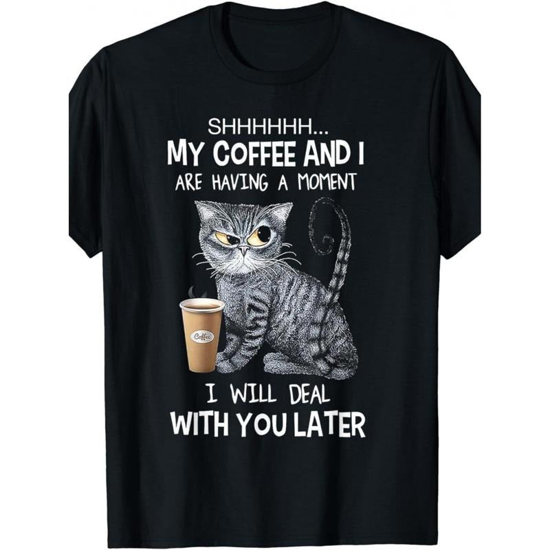 A Boo, My Coffee and the Cat I Am Having One Interesting Moments Are Not Men's and Women's T-shirts.  made in usa Hoodie...