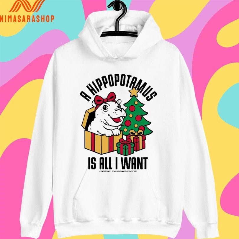 A Hippopotamus Is All I Want Cincinnati Zoo And Botanical Garden Christmas Shirts