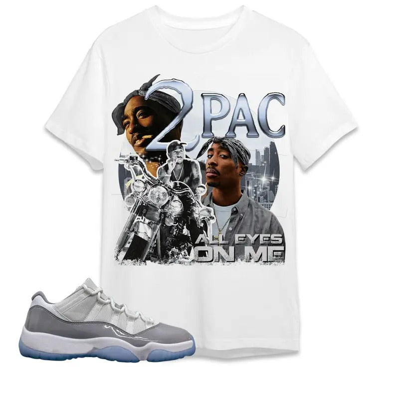 A J 11 Low Cement Grey Unisex T-Shirt, Tee,   90s Pac Shakur, Shirt To Match Sneaker Hoodie Sweatshirt | PrintMintTees.com