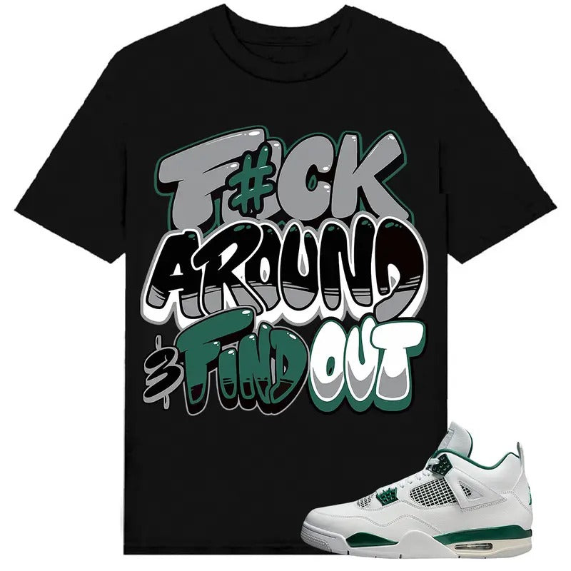 A J 4 Oxidized Green Shirt To Match Sneaker Fuch Around Hoodie Sweatshirt | PrintMintTees.com