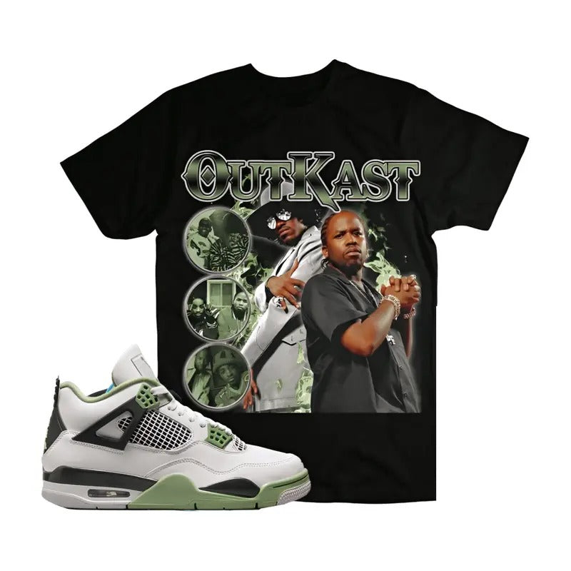 A J 4 Seafoam Oil Green Unisex T-Shirt, Tee, OutKast, Shirt To Match Sneaker Hoodie Sweatshirt | PrintMintTees.com