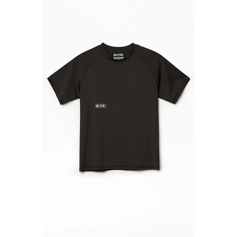 A.R.C. Men's Active Black Raglan Sport T-Shirt Hoodie Sweatshirt | PrintMintTees.com