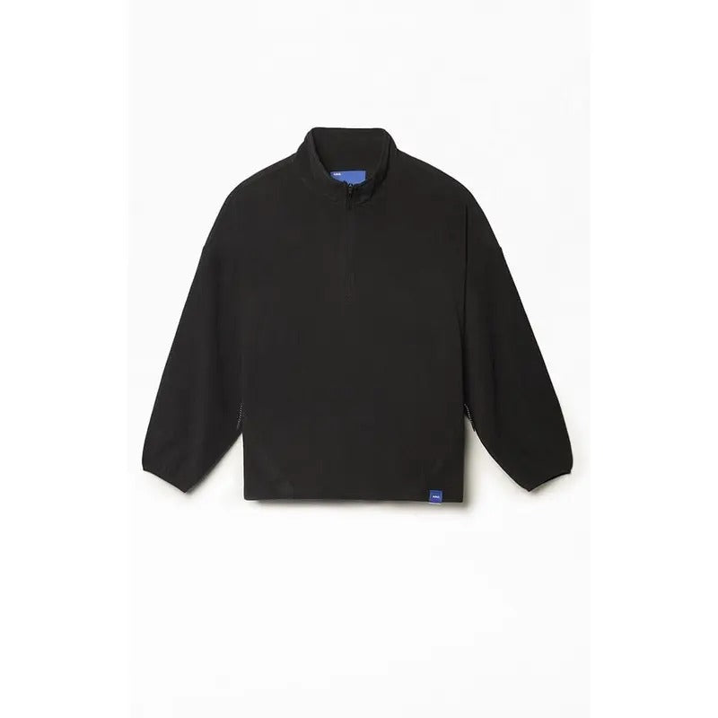 A.R.C. Men's Black Half Zip Oversized Pullover Sweatshirt T-Shirts, Hoodie | PrintMintTees.com