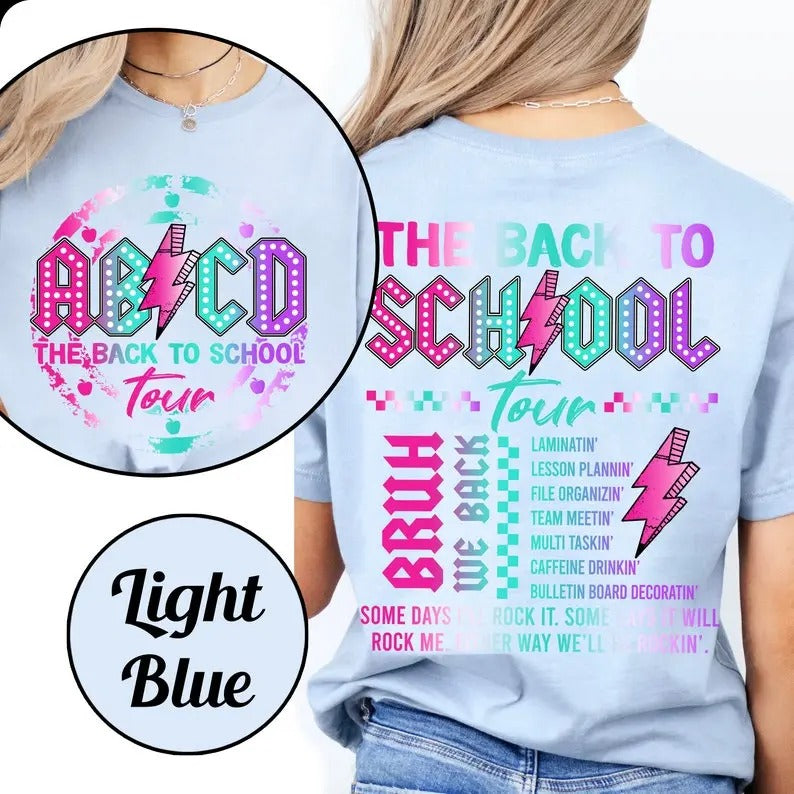 ABCD Teacher Tour Shirts, Back to School Shirt for Teachers, First Day Of School Teacher Shirt, Teacher Gift, Teacher...