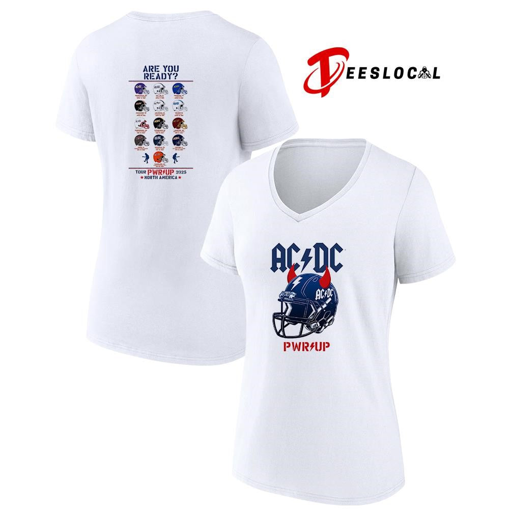 AC DC PWR Up are you ready helmets shirt