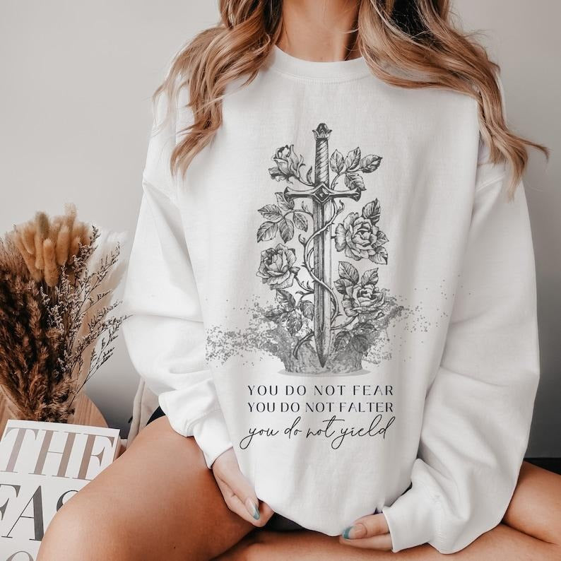 ACOTAR Sweatshirt You Do Not Yield ACOTAR Merch Velaris Shirt Rhysand SJM Merch Sarah J Maas Merch Acotar Gifts Sarah J...