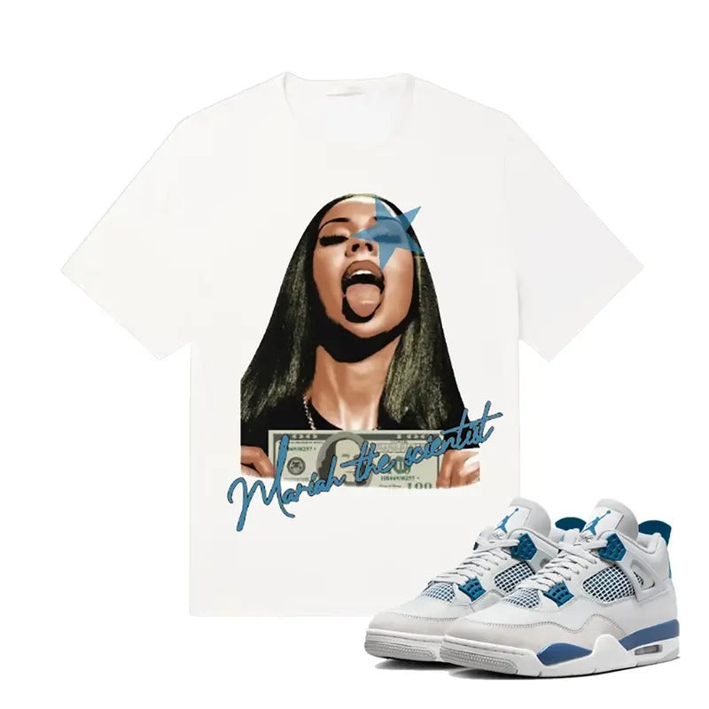 AJ 4 Military Blue Unisex Shirt , Mariah Science Shirt To Match Sneaker Hoodie Sweatshirt | PrintMintTees.com