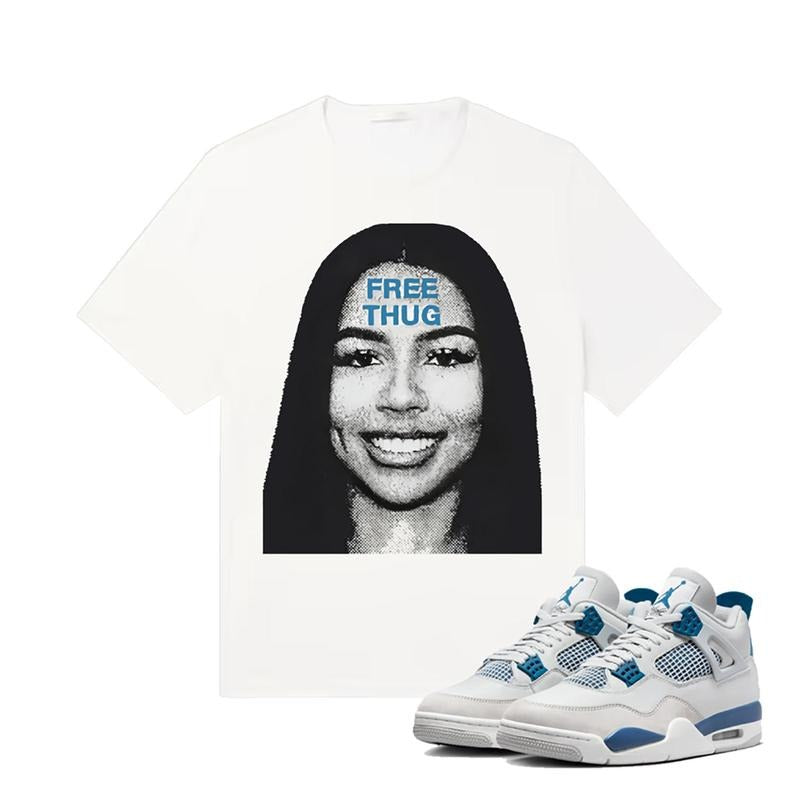 AJ 4 Military Blue Unisex Shirt , Mariah TS Thugg Shirt To Match Sneaker Hoodie Sweatshirt | PrintMintTees.com
