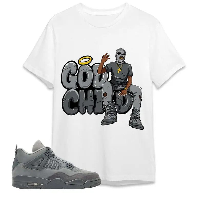 AJ 4 Pari Unisex T-Shirt, God Child, Shirt To Match Sneaker, Back To School Gift Hoodie Sweatshirt | PrintMintTees.com