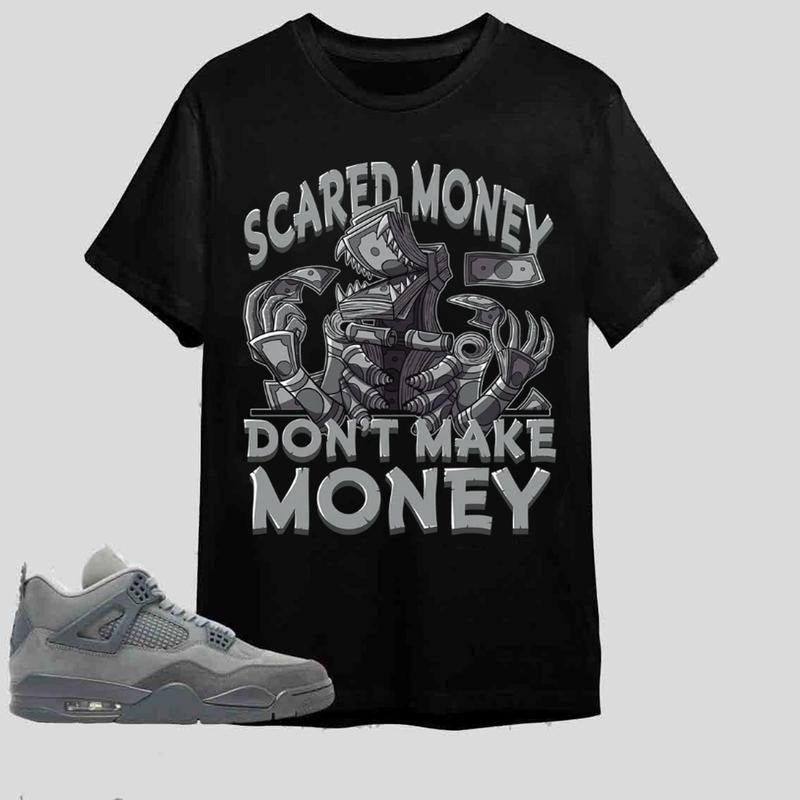 AJ 4 Pari Unisex T-Shirt, Scared Money, Shirt To Match Sneaker, 4s Paris Cement Grey Shirt Hoodie Sweatshirt
