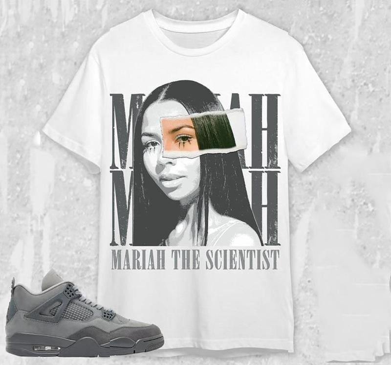 AJ 4 Wet Cement Unisex Shirt,Mariahhh the Scientisttt Tees, Shirt In Dark Heather To Match Sneaker Hoodie Sweatshirt