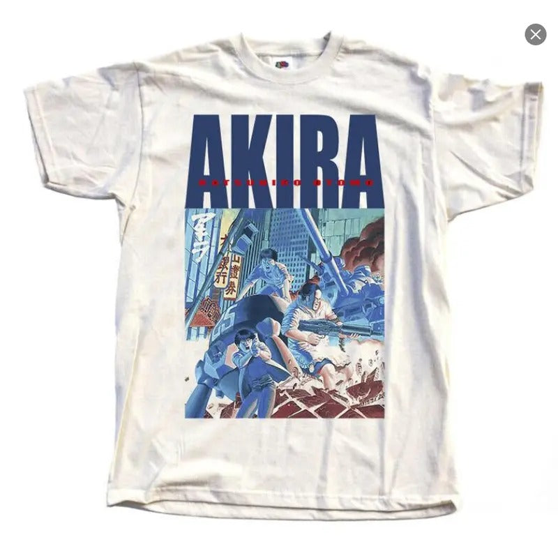 AKIRA 1988 natural T-shirt MANGA k.otomo Tokyo , Cyper punk Tshirt, Vintage unisex Tee Hoodie Sweatshirt | PrintMintTees.com